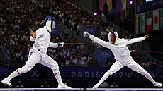 Jakub Jurka bojuje proti Paulovi Allegrovi z Francie.