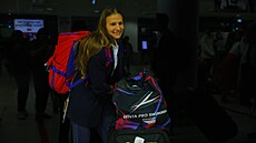 Plavkyn� Barbora Seemanová po návratu z Pa�í�e.