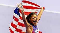 Amerianka Gabrielle Thomasová pidala v Paíi v bhu na 200 metr k bronzu z...