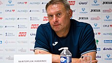 Ústecký trenér Svatopluk Habanec na pedsezonní tiskové konferenci.