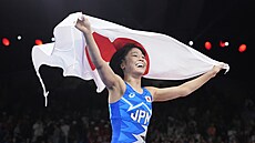 Japonská zápasnice Akari Fud�inamiová jako olympijská �ampionka