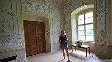 V jedné z místností jsou nást�nné malby kompletn� zrestaurované. �Trvalo to t�i...