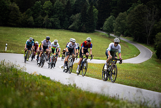 Pohled na horskou etapu LEtape v Prachaticích
