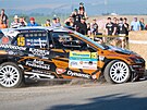 Kvalifikaní rychlostní zkouka na Barum Czech rallye Zlín. V akci posádka...