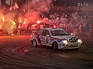 Poláci Wojciech Kaszowski a Adrian Kaszowski s vozem Ford Sierra RS Cosworth...