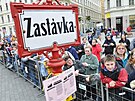 Pehldka historickch voz Dopravnho podniku Brno na nmst Svobody. (2009)