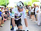 Mathias Vacek p�ijí�dí na start t�etí etapy Vuelty.