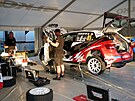 Barum rally 2024. Servis v rámci technických pejímek na 53. Barum Czech Rally...