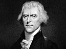 T�etí americký prezident Thomas Jefferson (portrét z zhruba z roku 1801)