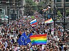 Duhov prvod Prague Pride pichz na praskou Letnou. (10. srpna 2024)