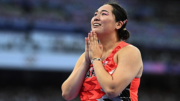 Japonsk otpaka Haruka Kitaguiov bhem finle na olympijskch hrch v...