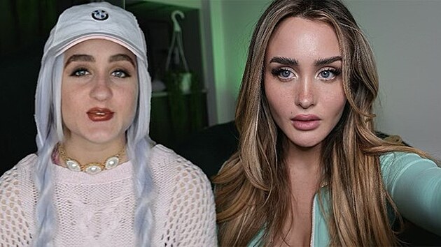 Modelka a influencerka Mia Dio v letech 2014 a 2022. Za plastiky utratila statis�ce.