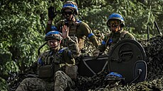 Ukrajin�tí vojáci v Sumské oblasti u hranic Ruska (11. srpna 2024)
