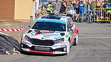 Kvalifika�ní rychlostní zkou�ka na Barum Czech rallye Zlín. V akci posádka Jan...
