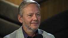 Bývalý hejtman Kraje Vysoina Vítzslav Schrek ve volebním tábu koalice SPOLU v Jihlav. (4. íjna 2025)