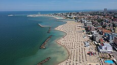 Pohled na populární letovisko Rimini