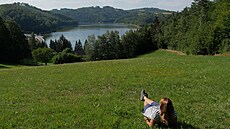 Vyhlídka nad hrází Vírské p�ehrady.