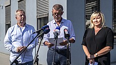 Richard Brabec, Andrej Babi� a Alena Schillerová (13. srpna 2024)