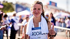 �eská b�kyn� Tereza Hrochová po ub�hnutém maratonu.