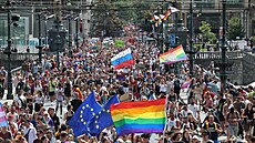 Duhový pr�vod Prague Pride p�ichází na pra�skou Letnou. (10. srpna 2024)