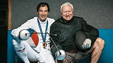 DVAKRÁT JIÍ BERAN. Vlevo Jií mladí, erstvý majitel bronzu z olympijských...