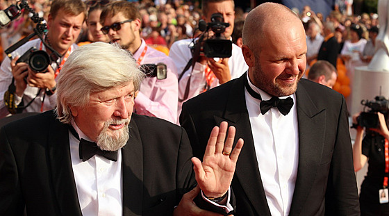 Miroslav Ondíek a jeho syn David na festivalu v Karlových Varech v roce 2014.