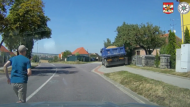 Řidič zkolaboval po bodnutí hmyzem, kličkující tatra zastavila až o bazén