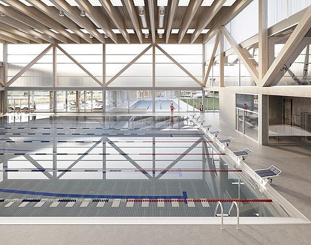 Tak by mohl vypadat nový plavecký areál u fakulty aplikovaných vd a výzkumného...