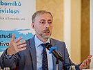 Bval protidrogov koordintor Jindich Voboil (ODS) na tiskov konferenci...