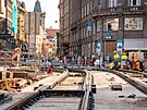 Pi rekonstrukci tramvajov trat na Vclavskm nmst odhalili dlnci star...