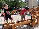 Pohled na st prvn deov zahrady v Sokolsk ulici (snmek ze slavnostnho...