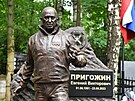 Bronzová socha zesnulého �éfa Wagnerova uskupení Jevgenije Prigo�ina na...