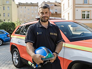 Vyetovatel jihomoravského hasiského záchranného sboru Michal Leidorf. (srpen...