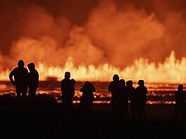 Erupce sopky na jihozápad Islandu (22. srpna 2024)