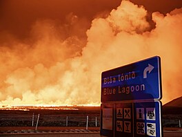 Erupce sopky na jihozápad Islandu (22. srpna 2024)