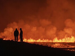 Erupce sopky na jihozápad Islandu (22. srpna 2024)