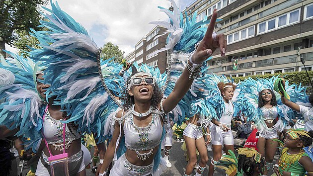 Pouli�n� karneval v lond�nsk� �tvrti Notting Hill (25. srpna 2024)