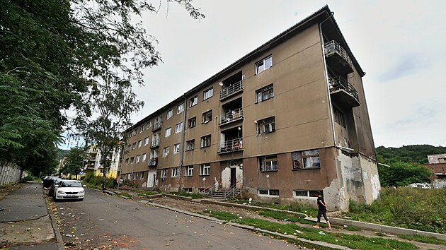 tvr Pedlice v st nad Labem. Dm v ulici Sklsk. (19. srpna 2024)