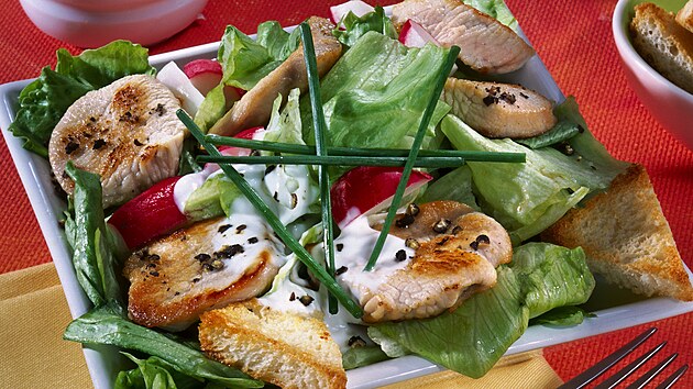 Zeleninový salát s krtím masem