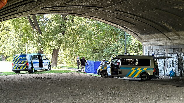 Z Vltavy u Hl�vkova mostu vyt�hli policist� ve spolupr�ci s hasi�i t�lo mu�e. (24. srpna 2024)