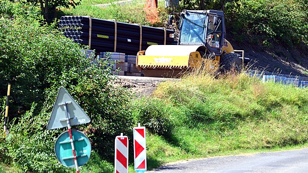 Narovnvn serpentin u Beova nad Teplou na silnici I/20 mezi Karlovmi Vary a Plzn (14. srpna 2024)