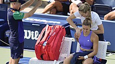 �ecká tenistka Maria Sakkariová je o�et�ována v prvním kole US Open.