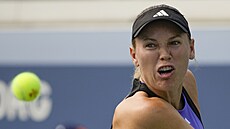 Dánská tenistka Caroline Wozniacká v prvním kole US Open.