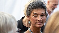 Sahra Wagenknechtová na mítinku v Durynsku (19. srpna 2024)