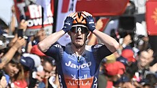 Irský cyklista Eddie Dunbar (Jayco) neví vítzství v jedenácté etap Vuelty