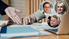 Vládní poradci: �t�pán K�e�ek, Jana Michailidu a Martin Bursík