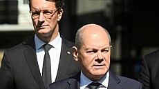 N�mecký kanclé� Olaf Scholz nav�tívil Solingen, kde syrský �adatel o azyl zabil...