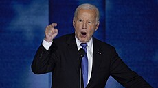 Prezident Joe Biden p�edná�í projev na sjezdu demokrat�. (20. srpna 2024)