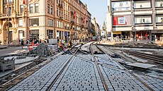 P�i rekonstrukci tramvajové trat� na Václavském nám�stí odhalili d�lníci staré...