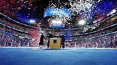 Viceprezidentka Kamala Harrisová p�ijala nominaci do prezidentských voleb. (23....